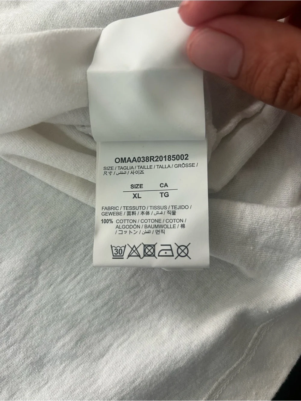 NWT Off-White Tape Arrows Graphic Logo White Cotton Crewneck Streetwear‎ Tee XL